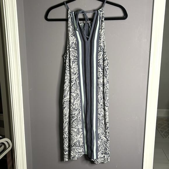 Loft Blue Printed Halter Shift Dress Size Medium - Picture 5 of 9